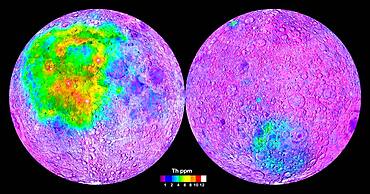 Moon, Thorium Content Global Map