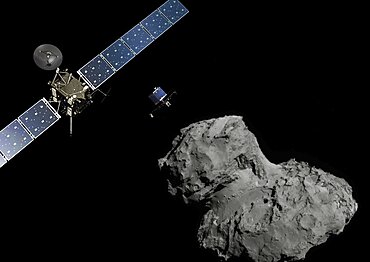 Rosetta And Philae Lander at Comet 67P/C-G