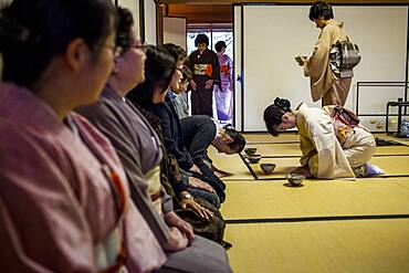 Tea ceremony, in Cyu-o-kouminkan, Morioka, Iwate Prefecture, Japan