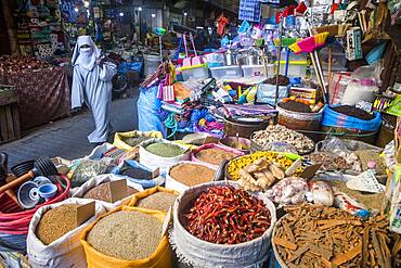 market, spice shop, medina, Fez. Morocco