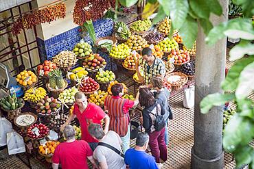 Fruits and vegetables area, Mercado dos Lavradores,Funchal,Madeira, Portugal