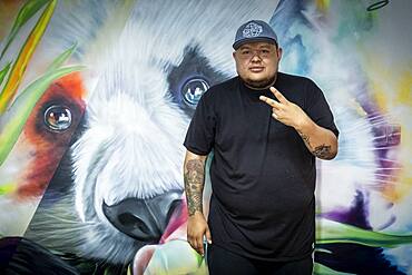 jeihhco Castaño, social leader, Hip Hopper, member of rap band C15, co-founder of `La Casa de Hip Hop Kolacho´,  from Comuna 13, Medellín, Colombia