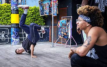 Black and White C-13, dancers of Hip Hop, Street art, Comuna 13, Medellín, Colombia