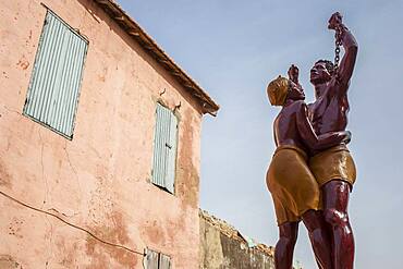 Statue Commemorating the End of Slavery, Goree Island, near Dakar, Senegal