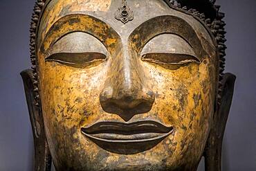 face, head, buddha, sculpture,statue,The National Museum,Exhibition Hall 1, Bangkok, Thailand