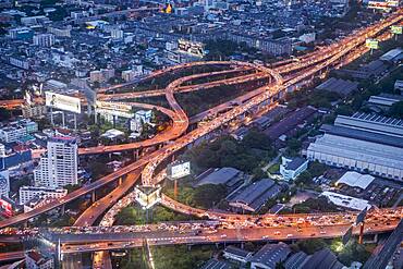 Junction, Sirat Expy expressway at Chalerm Maha Nakhon Expy expressway, Bangkok, Thailand