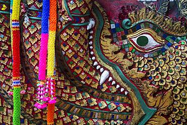 Detail of naga staircase, Wat Phra That Doi Suthep Temple of Chiang Mai, Thailand