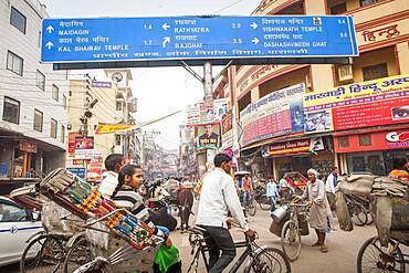 Godowlia Crossing ,downtown, Varanasi, Uttar Pradesh, India.