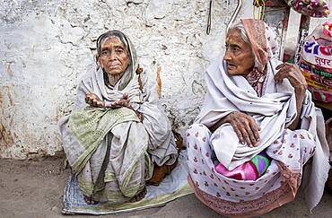 Widows begging, Vrindavan, Mathura district, India