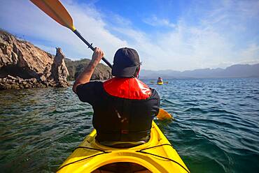 Kayaking in the Sea of Cortez, Baja California, Mexico