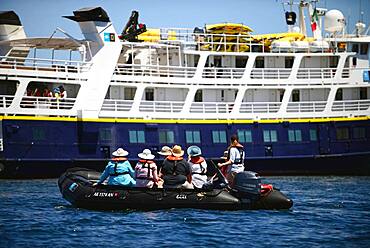 Exploring the Sea of Cortez on zodiac, Baja California, Mexico