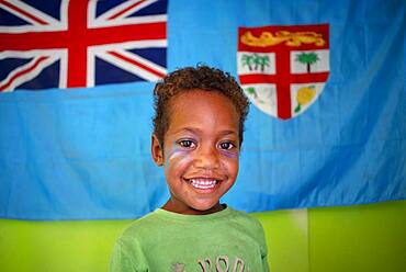 Boy, Local people living in Solevu island and Yaro island in Malolo Island Mamanucas island group Fiji