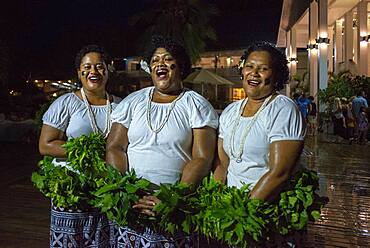 Tradtional Fijian dances and music in Malolo Island Resort and Likuliku Resort, Mamanucas island group Fiji