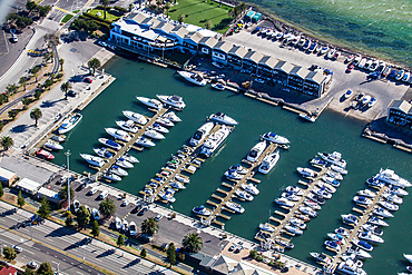 Aerial view of the St Kilda Marina, Australia