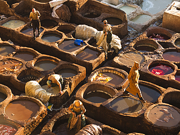 Leather tanning in Fez