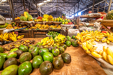 Fresh produce for sale, Kimironko Market, Kigali Rwanda