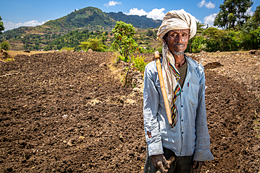 Portrait of an Ethiopian farmer, Debre Berhan, Ethiopia.