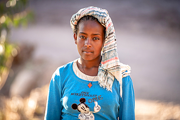 Portrait of a young Ethiopian girl, Ankober, Ethiopia