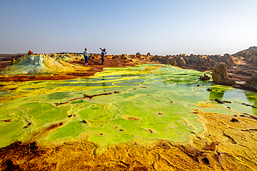 Dallol hydrothermal hot springs in the Danakil depression at the Afar Triangle, Ethiopia