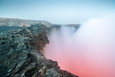 Erta Ale Volcano is a continuously active basaltic shield volcano and lava lake in the Afar Region of Ethiopia