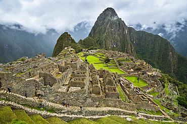 Inca ruins at Machu Picchu, Peru.