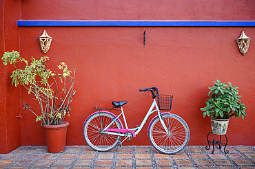 Bicycle at Hotel Hacienda Flamingos in San Blas, Riviera Nayarit, Mexico.