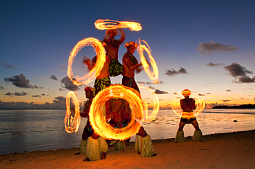 Fire Dance performance at Shangri-La Resort, Coral Coast, Viti Levu Island, Fiji.