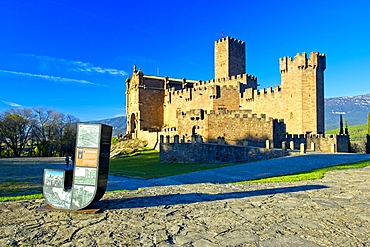 Castle of Xavier, the birthplace of Saint Francis Xavier. Navarre, Spain, Europe