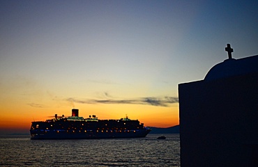 Cruise off the coast of Mykonos, Cyclades Islands, Greece