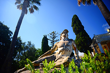 Dying Achilles (Achilleas thniskon) in the gardens of the Achilleion Palace in Village of Gastouri (Sisi's beloved Greek summer palace), Corfu, Greece