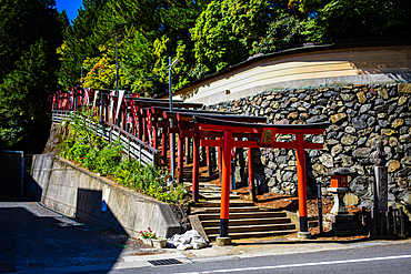 Streets of Koyasan or Mount Koya, temple settlement in Wakayama Prefecture to the south of Osaka