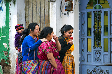 Women happy in San Andr√©s Xecul, Guatemala.