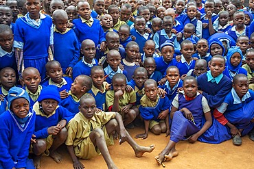 Outside primary and second school in a small village near Kitui city in the Kamba country in Kenya, Africa.