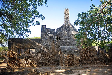 Ruins of Friday mosque at Takwa on Manda Island near Lamu Kenya