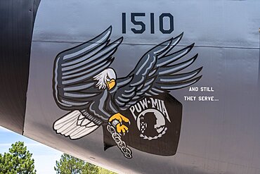 Nose art on a Boeing KC-135 Stratotanker air refueling tanker in the Hill Aerospace Museum.