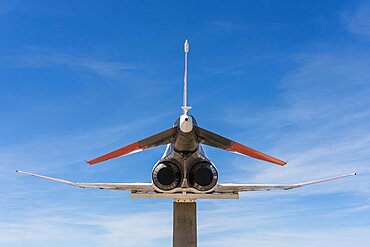 A McDonnell Douglas F-4 Phantom II fighter jet in the HIll Aerospace Museum in Utah.