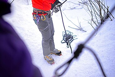 Ice Climbing in Pyha, Lapland, Finland