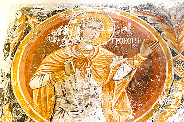 Wall painting, Church of the Holy Apostles, also known as Holy Apostles of Solaki, Ancient Agora of Athens, Athens, Greece