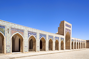 Islamic architecture in courtyard, Kalon Mosque, also known as Kalyan Mosque, Poi Kalon, Bukhara, Uzbekistan