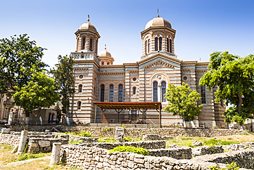 Saint Peter and Saint Paul the Apostles Cathedral, and ruins of ancient Tomis, Constanta, Romania