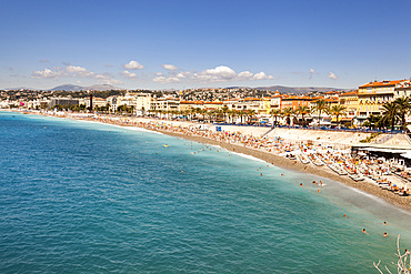 Baie Des Anges, Promenade Des Anglais, and beach, Nice, Cote D,??Azur, France