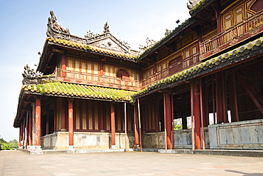 Ngu Phung Pavilion above the Ngo Mon Gate, at the entrance to the Imperial City, Hue, Vietnam