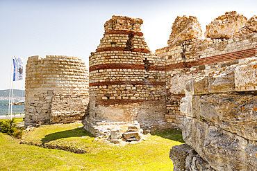 Remains of ancient fortress walls, Nessebar, Bulgaria