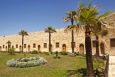 Buildings used as store rooms at the Citadel of Qaitbay, also known as Fort of Qaitbay, Alexandria, Egypt