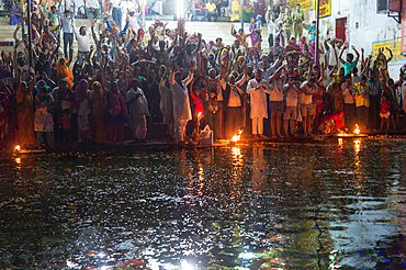 During the fair, a very large gathering of pilgrims takes a holy dip in the lake and the camel fair is an adjunct celebration,