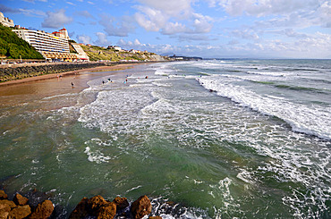 Cote des Basques beach at sunset, Biarritz