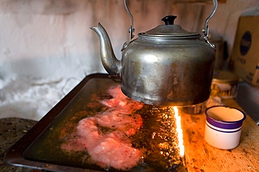 Inside an igloo in Gojahaven, an Inuit settlement in the far north of Canada.