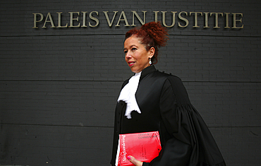 female judge at the courthouse in The Hague