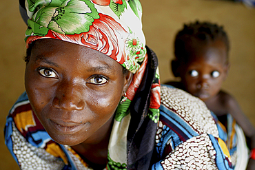 malnourished child in a clinic during the famine in 2008, nigeria