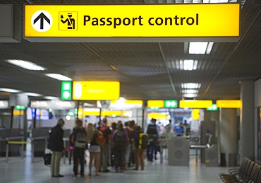 passport control at schiphol airport